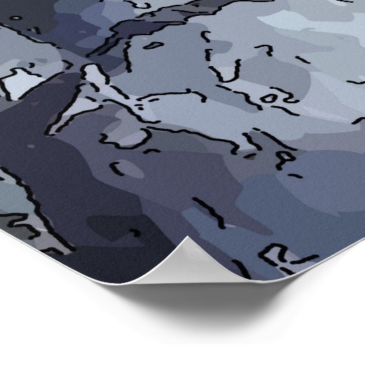 Abstract vrouwengezicht poster (Hoek)