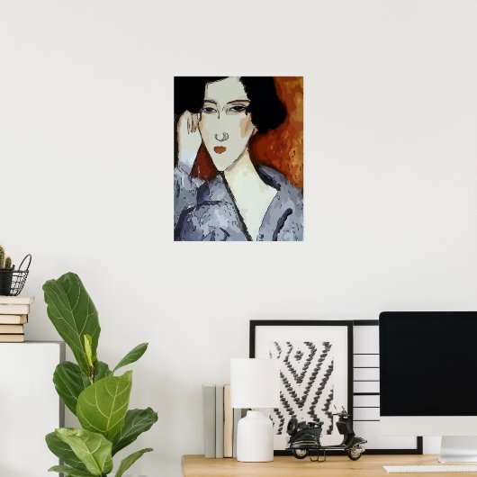 Abstract vrouwengezicht poster (Thuiskantoor)