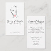 Abstract vrouwengezicht voor haar en make-up visitekaartje (Voorkant / Achterkant)