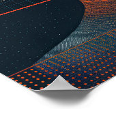 Abstract vrouwenportret met bloemen poster (Hoek)