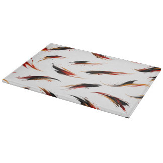 Abstract Vurig Penseelstreken Patroon Snijplank