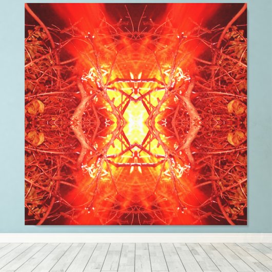 Abstract Vuur Canvas Afdruk (Insitu (Houten vloer))