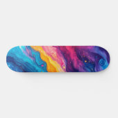 Abstract vuur- en ijschilderij persoonlijk skateboard (Horizontaal)
