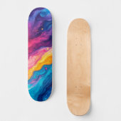 Abstract vuur- en ijschilderij persoonlijk skateboard (Voorkant)