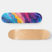 Abstract vuur- en ijschilderij persoonlijk skateboard (Horizontaal)