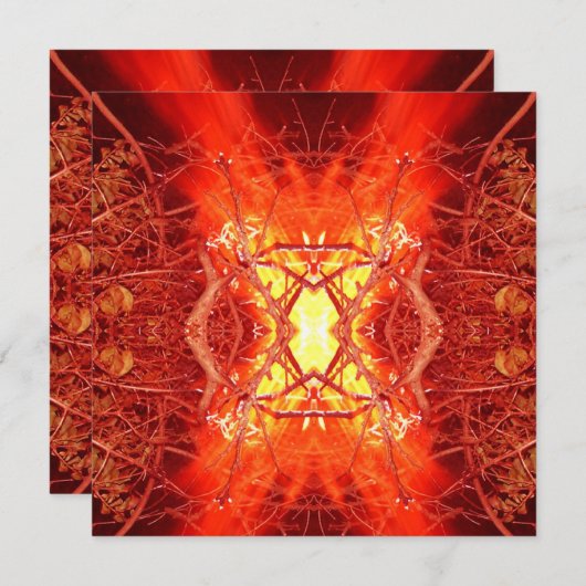 Abstract vuur feestdagenkaart (Voorkant / Achterkant)