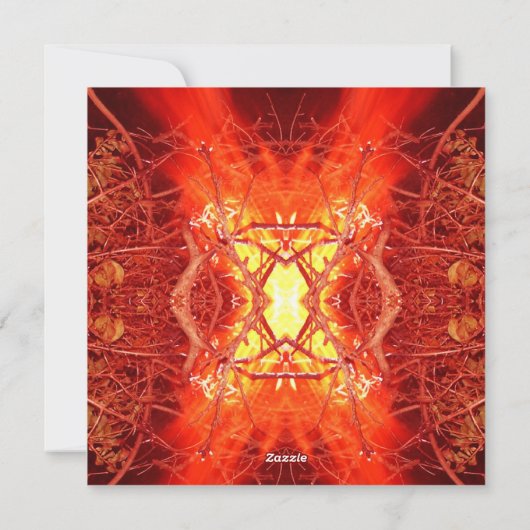 Abstract vuur feestdagenkaart (Achterkant)