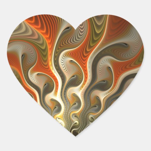 Abstract vuur instellen met fasers hart sticker (Voorkant)