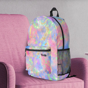 abstract vuur opaal geïnspireerde textuur bedrukte rugzak