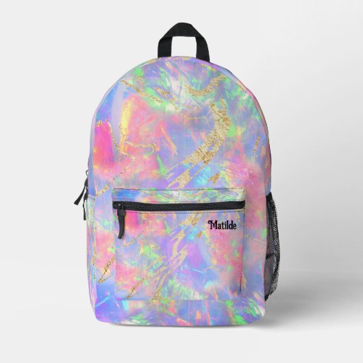 abstract vuur opaal geïnspireerde textuur bedrukte rugzak (Voorkant)