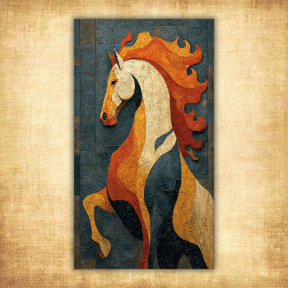 Abstract Vuur Paard – Modern Paard Kunst Design Poster