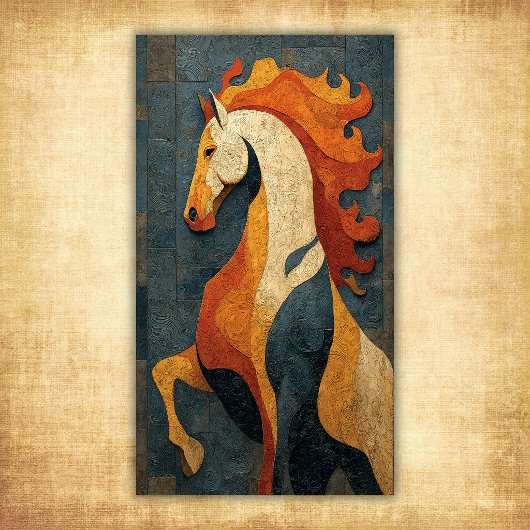 Abstract Vuur Paard – Modern Paard Kunst Design Poster