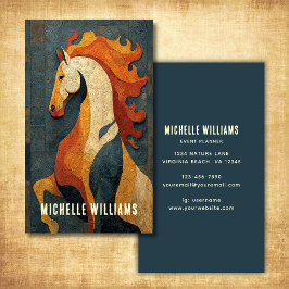 Abstract Vuur Paard – Modern Paard Kunst Design Visitekaartje