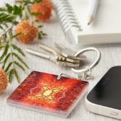 Abstract vuur sleutelhanger (Voorkant Rechts)