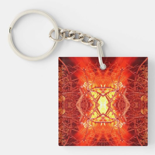 Abstract vuur sleutelhanger (voorkant)