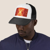 Abstract vuur trucker pet (In situ)