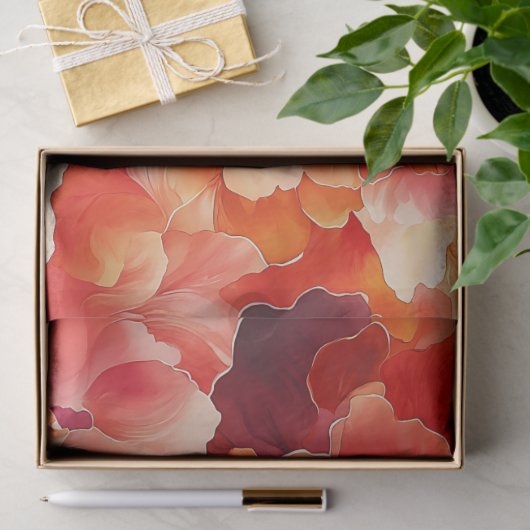 Abstract vuurkoraaltissuepapier tissuepapier (Geschenk)