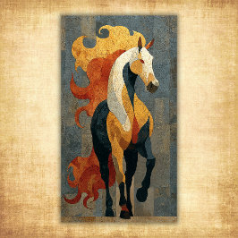 Abstract Vuurpaard – Krachtige Moderne Paardenkuns Poster