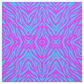 Abstract vuurroze en blauwe Zebra streep Stof (Swatch)