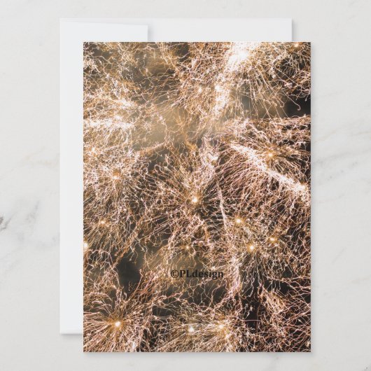 Abstract vuurwerk met reservegoud kaart (Achterkant)