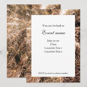 Abstract vuurwerk met reservegoud kaart