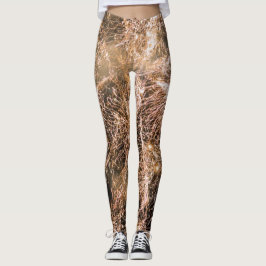 Abstract vuurwerk met reservegoud leggings
