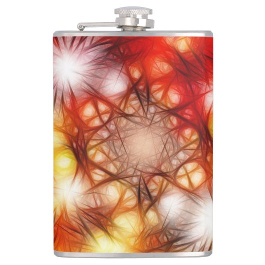 Abstract vuurwerk sterren achtergrond heupfles (Voorkant)