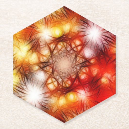 Abstract vuurwerk sterren achtergrond kartonnen onderzetters (Voorkant)