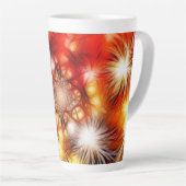 Abstract vuurwerk sterren achtergrond latte mok (Rechterhoek)