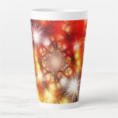 Abstract vuurwerk sterren achtergrond latte mok (Voorkant)