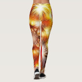 Abstract vuurwerk sterren achtergrond leggings (Achterkant)