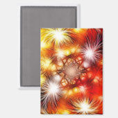 Abstract vuurwerk sterren achtergrond magneet (Voorkant / Achterkant)