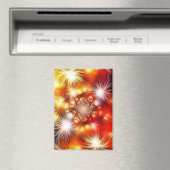 Abstract vuurwerk sterren achtergrond magneet (Insitu (Vaatwasser))
