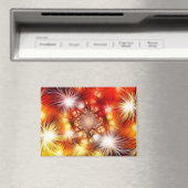 Abstract vuurwerk sterren achtergrond magneet (Insitu (Vaatwasser))