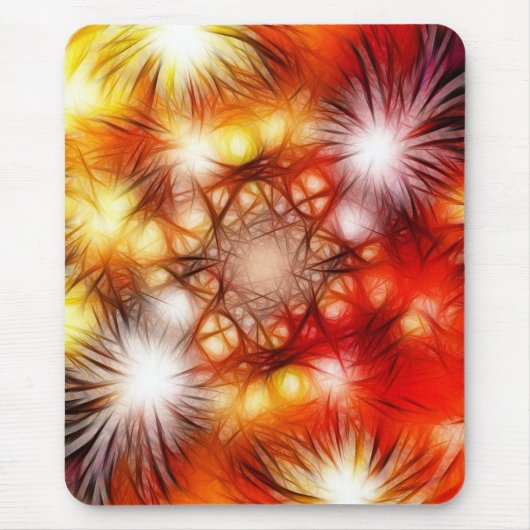 Abstract vuurwerk sterren achtergrond muismat (Voorkant)