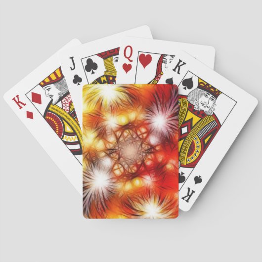 Abstract vuurwerk sterren achtergrond pokerkaarten (Achterkant)