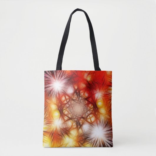 Abstract vuurwerk sterren achtergrond tote bag (Voorkant)