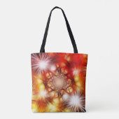 Abstract vuurwerk sterren achtergrond tote bag (Achterkant)