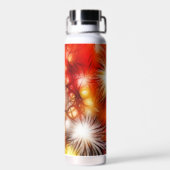 Abstract vuurwerk sterren achtergrond waterfles (Achterkant)