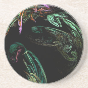 Abstract vuurwerk zandsteen onderzetter