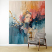 abstract wall art,modern art print,female portrait wandkleed (In situ)