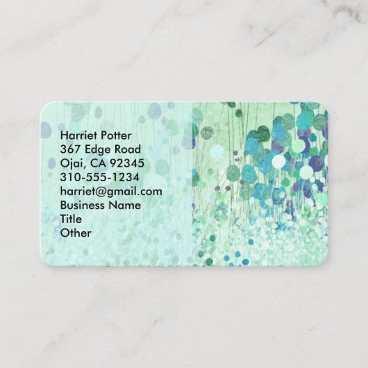 Abstract Wallpaper Fine  Floral Visitekaartje (Voorkant)