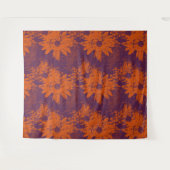 Abstract Warm Boho Halftone Grunge Floral Pattern Wandkleed (Voorkant (horizontaal))