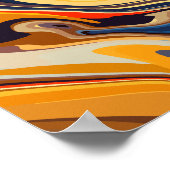 Abstract warm en koel vloeiend patroon poster (Hoek)