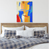 Abstract warm kleurig AI kunstcanvas Canvas Afdruk (Insitu (Slaapkamer))
