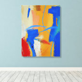 Abstract warm kleurig AI kunstcanvas Canvas Afdruk (Insitu (Houten vloer))