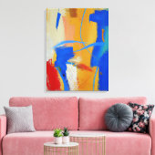 Abstract warm kleurig AI kunstcanvas Canvas Afdruk (Insitu (Woonkamer))