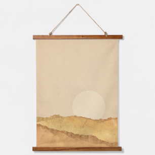 Abstract warm landschap hangend wandkleed