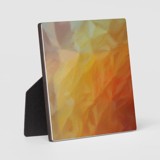 Abstract Warmth: Impressionist Mosaic Fotoplaat (Voorkant)