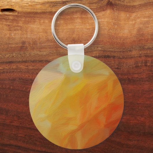 Abstract Warmth: Impressionist Mosaic Sleutelhanger (Achterkant)